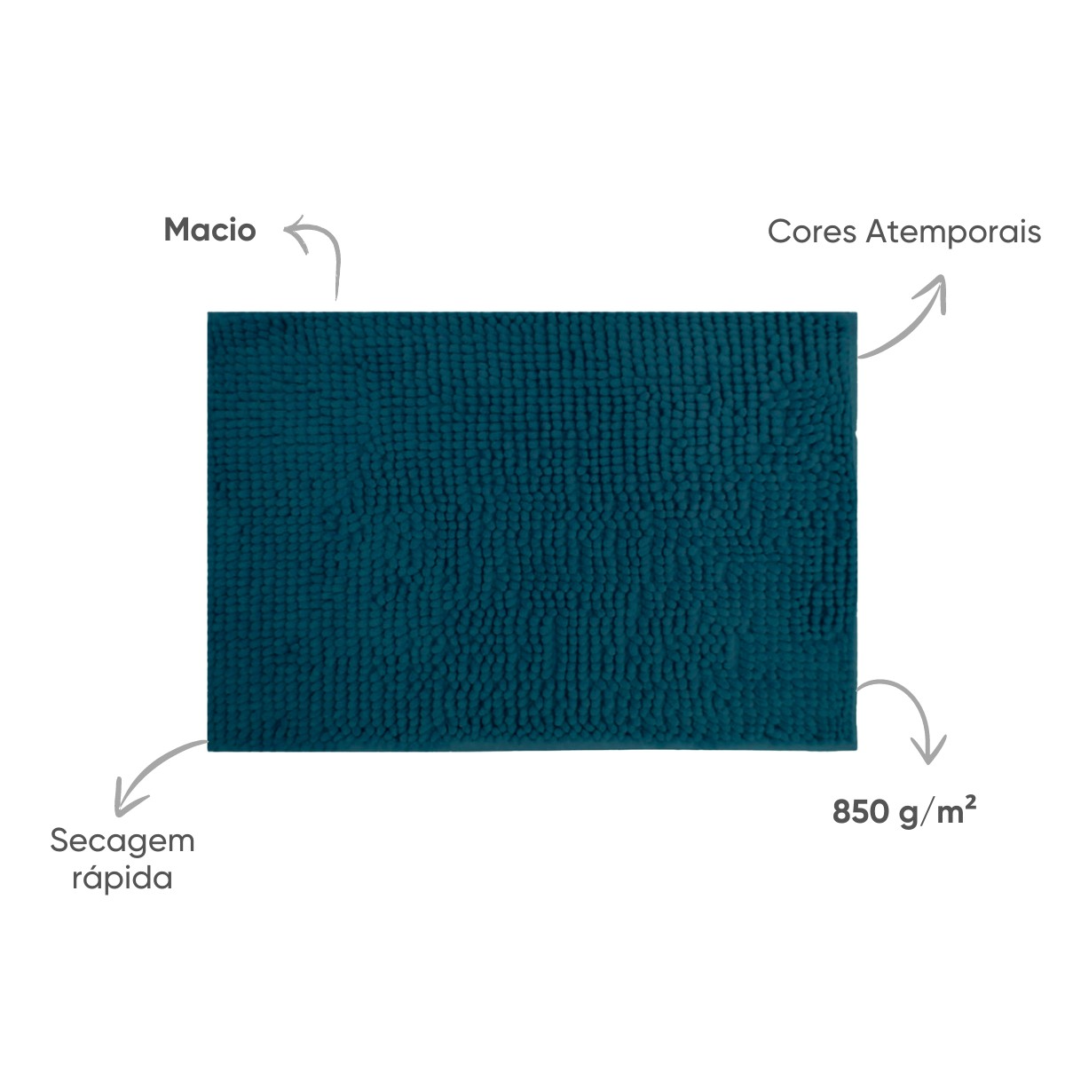 TAPETE POPCORN GLAMOUR AZUL