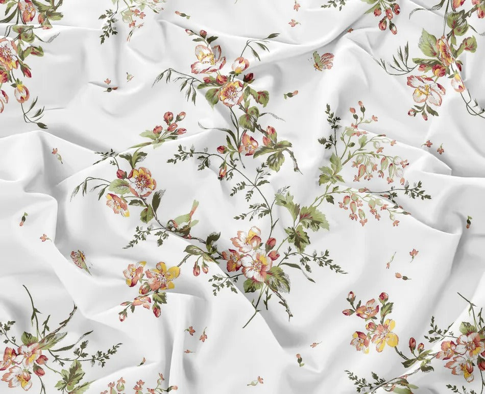 JOGO DE CAMA TOQUE DE SEDA KING 3 PEÇAS FLORAL