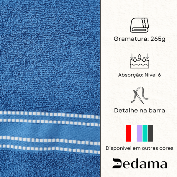TOALHA DE ROSTO LINEA AZUL