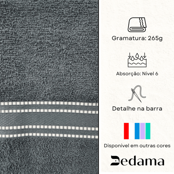 TOALHA DE BANHO LINEA CINZA