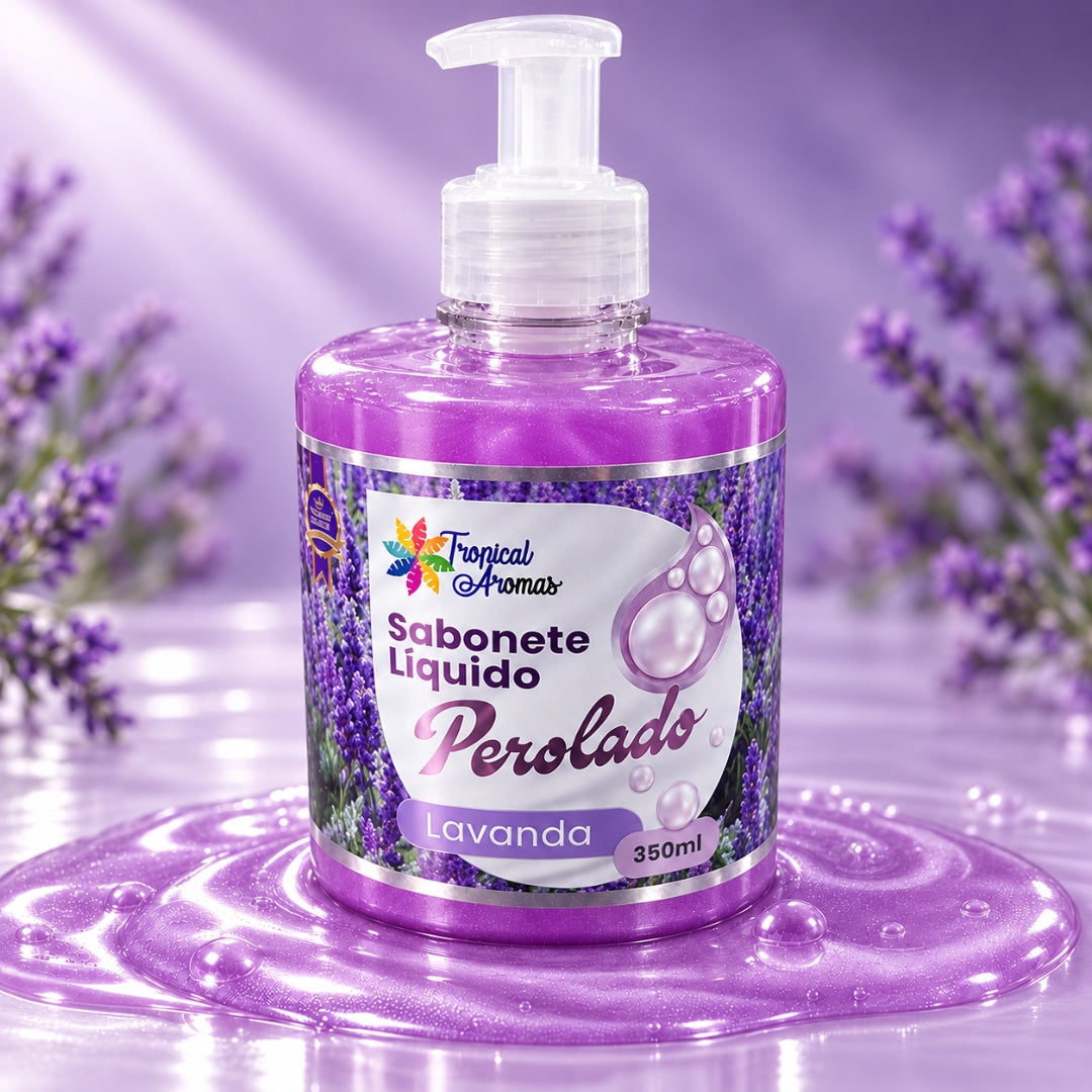 SABONETE LÍQUIDO PEROLADO LAVANDA 350ML