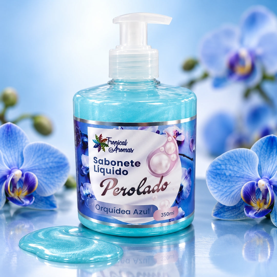 SABONETE LÍQUIDO PEROLADO ORQUÍDEA AZUL 350ML