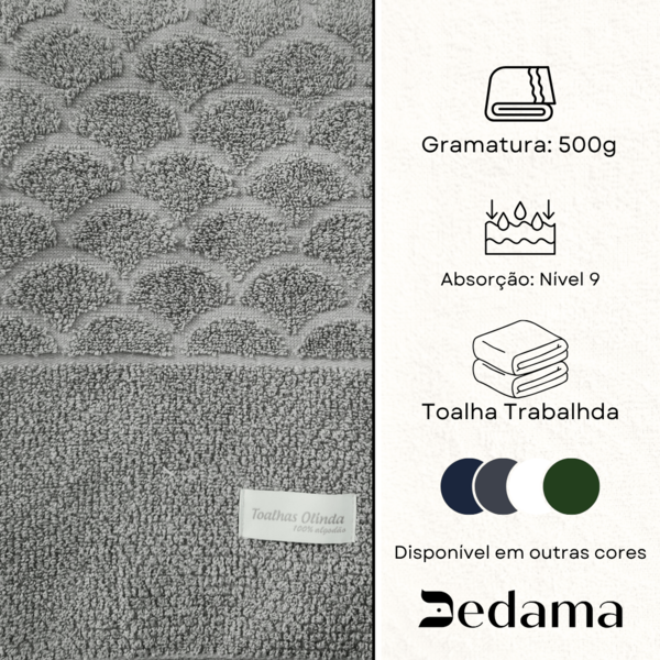 TOALHA BANHÃO SKALY CINZA FROST