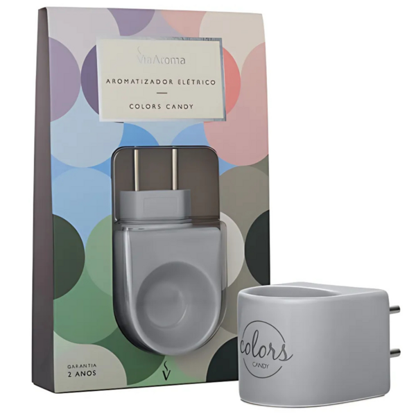 DIFUSOR ELÉTRICO PORCELANA COLORS CINZA