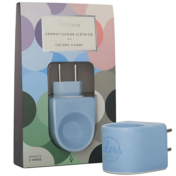 DIFUSOR ELÉTRICO PORCELANA COLORS AZUL