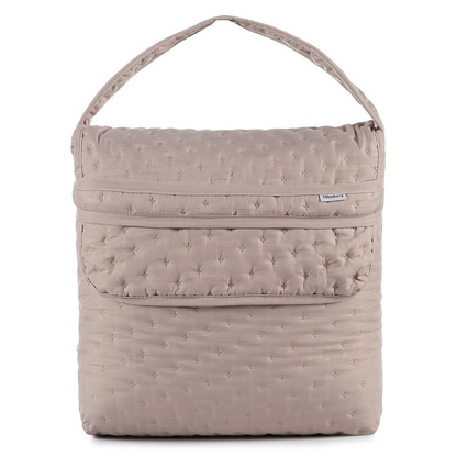 COLCHA QUEEN TOQUE ACETINADO LABIRINTO CHAMPANHE