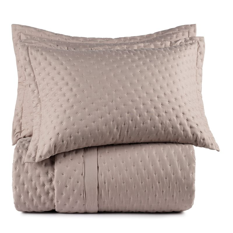 COLCHA QUEEN TOQUE ACETINADO LABIRINTO CHAMPANHE