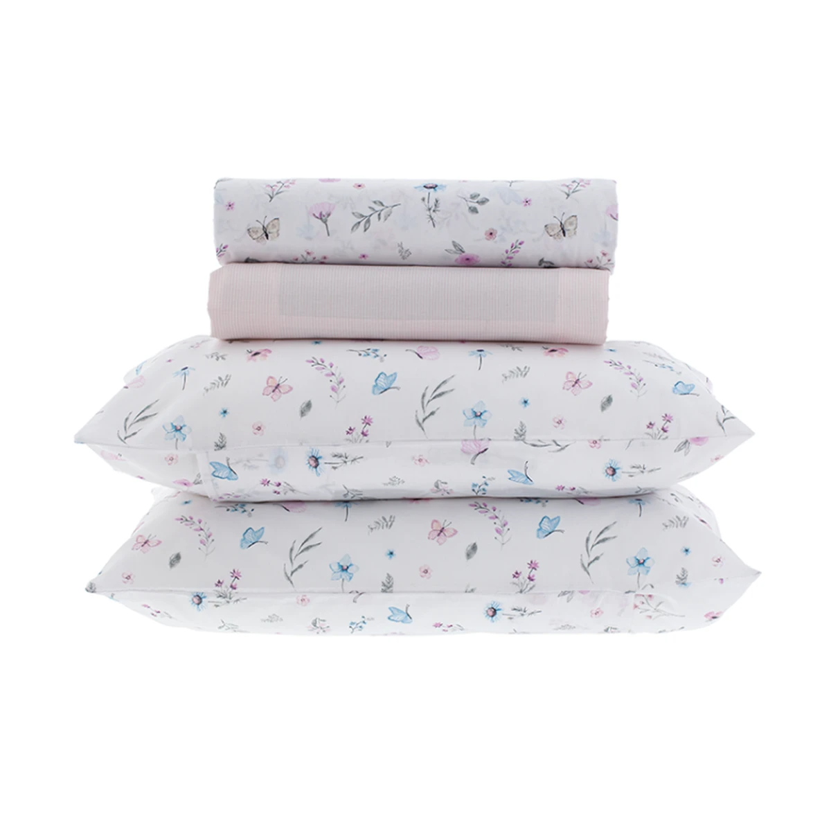 JOGO DE CAMA PERCAL 180 FIOS CASAL MARIPOSY