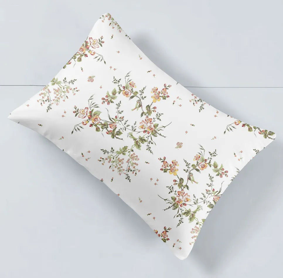 JOGO DE CAMA TOQUE DE SEDA KING 3 PEÇAS FLORAL