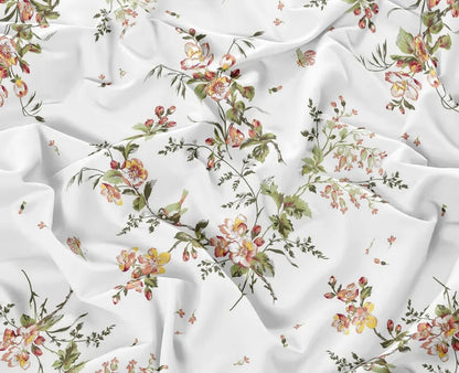 JOGO DE CAMA TOQUE DE SEDA CASAL 4 PEÇAS FLORAL
