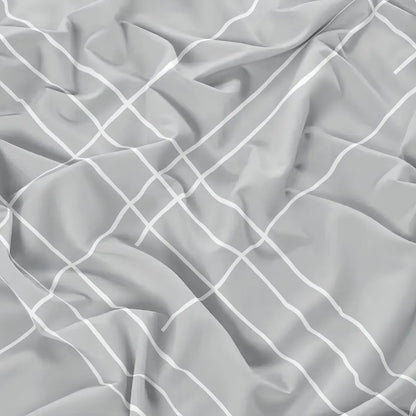 JOGO DE CAMA TOQUE DE SEDA QUEEN 4 PEÇAS RISCADO