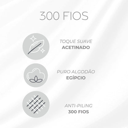 JOGO CAMA SATINÉE QUEEN 300 FIOS NISSI