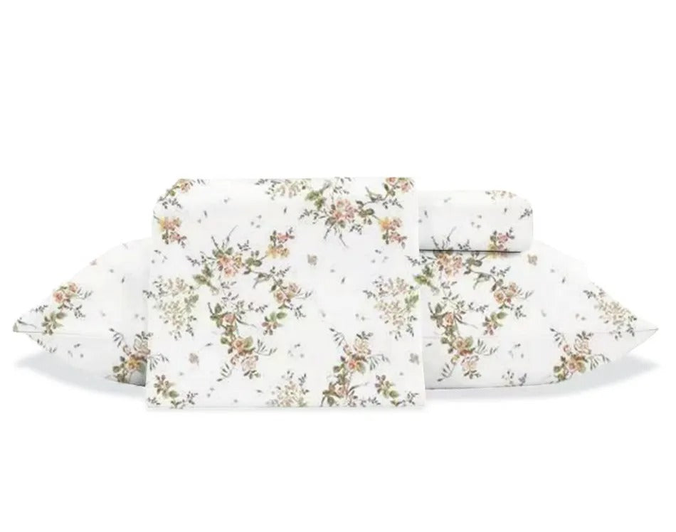 JOGO DE CAMA TOQUE DE SEDA SOLTEIRO 2 PEÇAS FLORAL