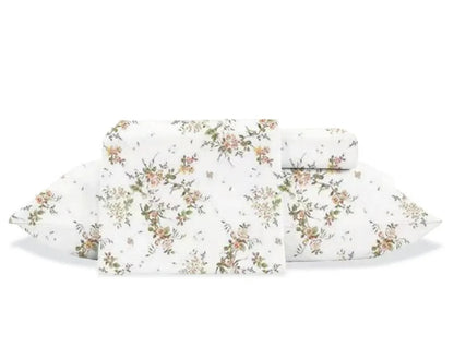 JOGO DE CAMA TOQUE DE SEDA QUEEN 4 PEÇAS FLORAL