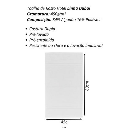 TOALHA DE ROSTO HOTEL DUBAI
