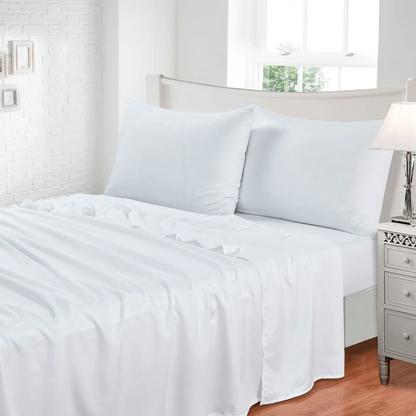 JOGO DE CAMA TOQUE DE SEDA SOLTEIRO 3 PEÇAS BRANCO