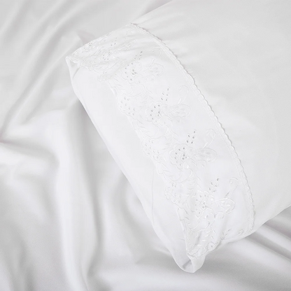 JOGO DE CAMA TOQUE DE SEDA CASAL 4 PEÇAS BRANCO