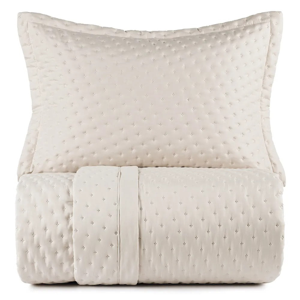 COLCHA QUEEN TOQUE ACETINADO LABIRINTO BEGE