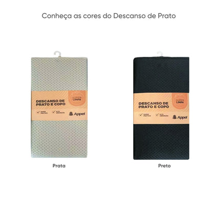 DESCANSO DE COPO PRETO GRANDE