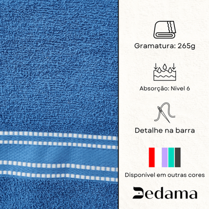 TOALHA DE ROSTO LINEA AZUL
