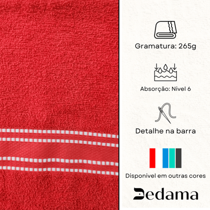 TOALHA DE BANHO LINEA VERMELHO