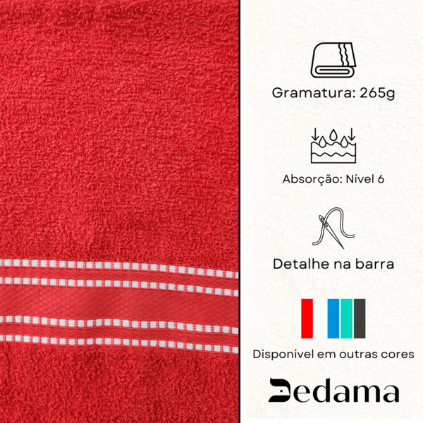 TOALHA DE BANHO LINEA VERMELHO