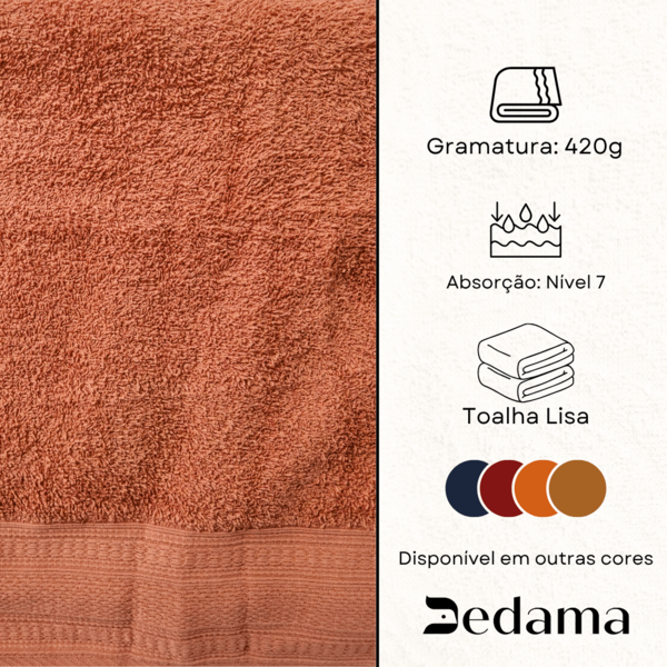 TOALHA DE ROSTO LAGOS TELHA